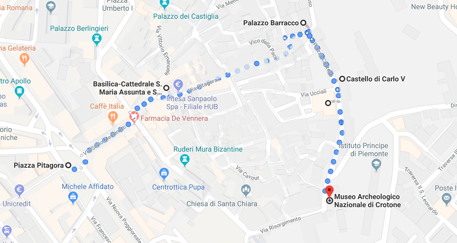 Mappa del centro di Crotone